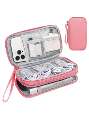 Multi-layer Storage Bag, Portable Travel Organizer, Travel Storage Bag for Digital Accessories, Zip Travel Organizer for Wome...