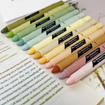 Bible Highlighter Pen, 12pcs/set Non Bleeding Highlighter, Gel Pen Highlighter, Writing & Correction Tools for Home School Of...