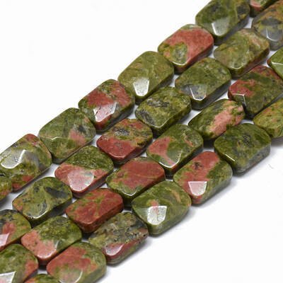 Natural Unakite Bead Strands
