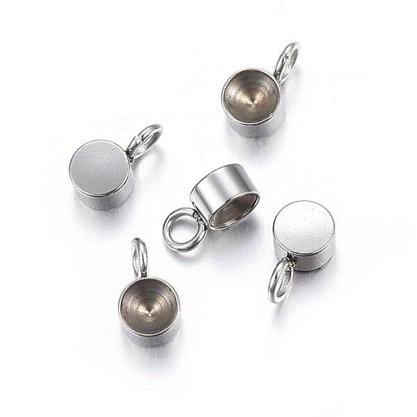 Tarnish Resistant 304 Stainless Steel Charms Rhinestone Settings
