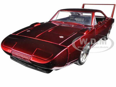 1969 Dodge Charger Daytona Red Fast & Furious 6 (2013) Movie 25 Years of Fast & Furious Series 1/24 Diecast Model Car by ...
