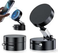 Vacuum Magnetic Phone Holder, Suction Cup Phone Mount for Magsafe, Portable Cell Phone Holder for Car,Makeup/Gym/Mirror, Fit ...