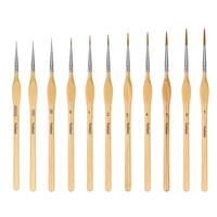 Micro Detail Paint Brush Set, 11pcs/set Triangular Grip Handles Miniature Art Brushes, Small Fine Tip Paintbrushes, Perfect f...