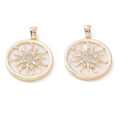 Rack Plating Brass Shell Pendants