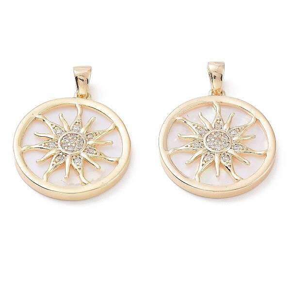 Rack Plating Brass Shell Pendants