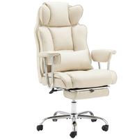 Big and Tall Ergonomics Office Chair with Foot Rest Comfortable Executive Reclining Home Chair Large Leather Chair with Adjus...