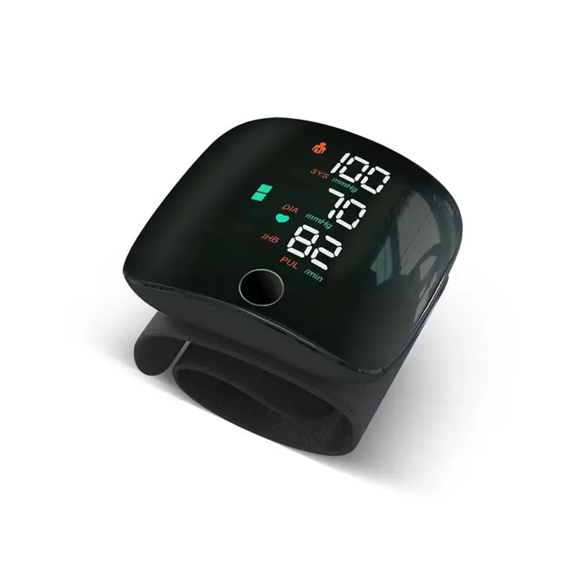 Wrist blood pressure monitor, rechargeable blood pressure monitor for home use, LED display, voice broadcast, wrist measuring...