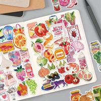 Vintage Oil Painting Series Sticker, 50pcs/set Retro Grocery Art Stickers, Decorative Diary Sticker for Scrapbook, Journal, N...