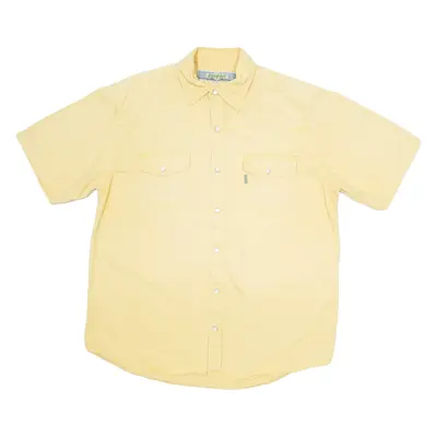 UNDERGROUND Mens Plain Shirt Yellow M