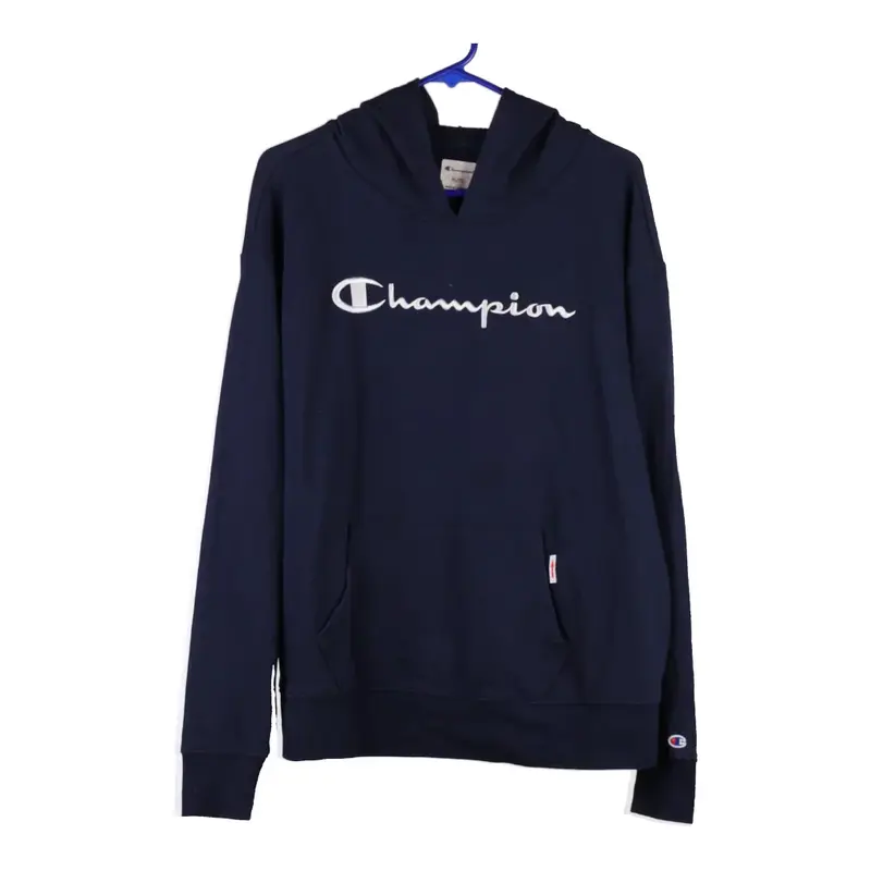 Champion Hoodie - XL Navy Cotton Blend