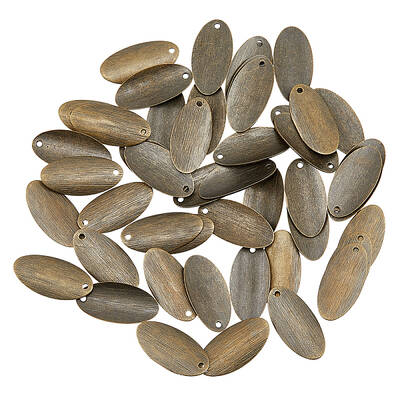SUPERFINDINGS Brass Blank Pendants Flat Round Stamping Tag Charms with Hole for Jewelry Making