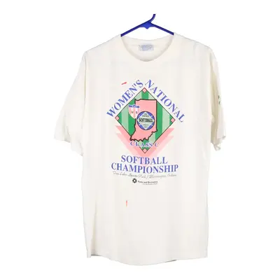 Womens National Softball Championship All Sport Graphic T-Shirt - Large White Cotton