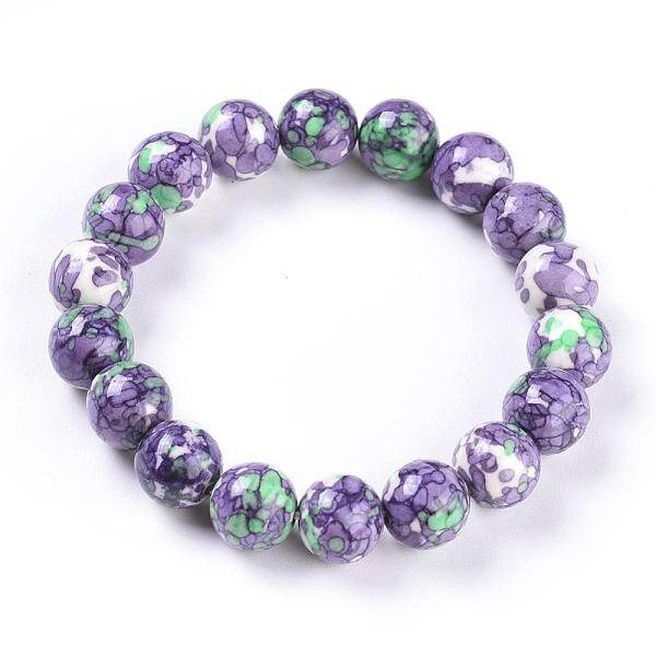 Ocean White Jade Stretch Bracelets