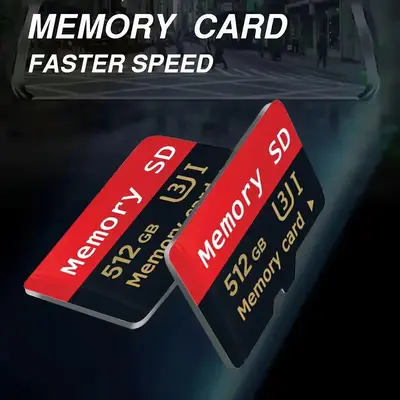 High Speed Flash 512GB Micro SD Memory Card, 1 Count Durable Design Memory Card for Smartphone, Tablet and Camera Storage, Hi...