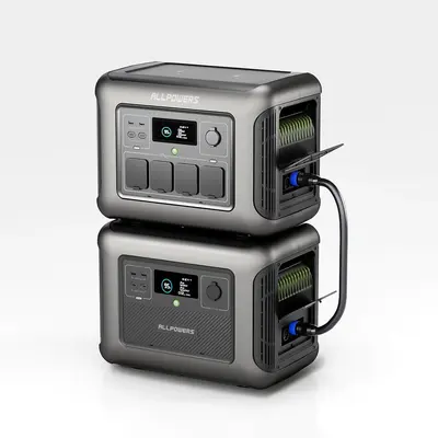 ALLPOWERS R1500 Portable Home Backup Power Station 1800W 1152Wh LiFeP04 Battery R1500+B1000