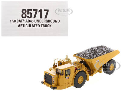 CAT Caterpillar AD45 Underground Articulated Truck Yellow High Line Series 1/50 Diecast Model by Diecast Masters