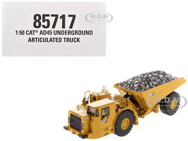 CAT Caterpillar AD45 Underground Articulated Truck Yellow High Line Series 1/50 Diecast Model by Diecast Masters