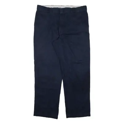 DICKIES Mens Trousers Blue Regular Straight W40 L32