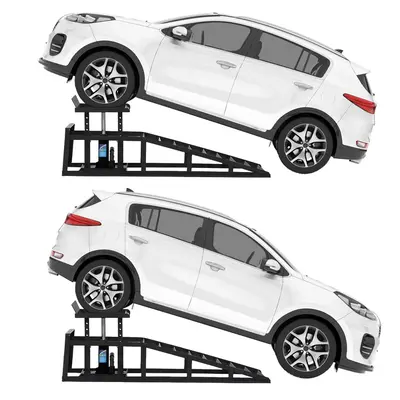 Garvee 2pcs 5 Ton Hydraulic Car and Truck Service Ramps - 11023lbs Capacity, Portable Lifts for Oil Changes with Adjustable H...