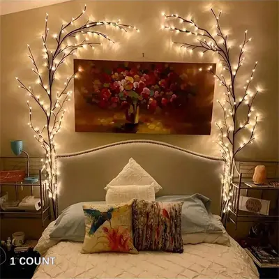 96-LED Branch Light, USB Powered DIY Holiday Tree Vine Light, Room Lights, LED Ambient Night Light for Bedroom Wall Decor, ...