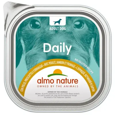 Almo nature Daily Menu with Chicken, Ham and Cheese - 300GR