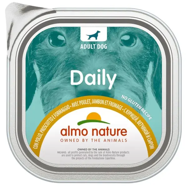 Almo nature Daily Menu with Chicken, Ham and Cheese - 300GR