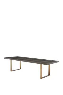 Brass Oak Dining Table 120" | Eichholtz Melchior