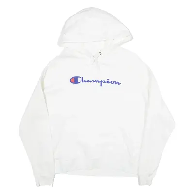 CHAMPION Mens White Hoodie L