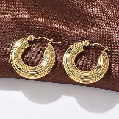 304 Stainless Steel Hoop Earrings for Women