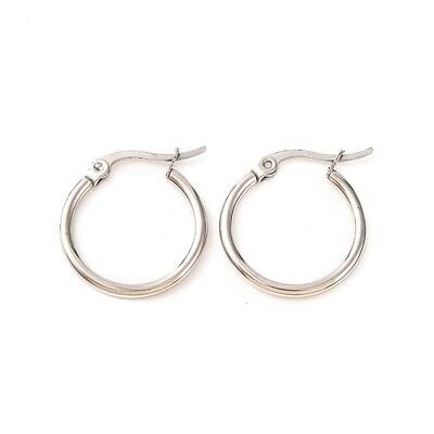 Non-Tarnish 304 Stainless Steel Hoop Earrings for Women
