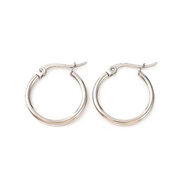 Non-Tarnish 304 Stainless Steel Hoop Earrings for Women