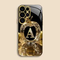 Suitable for [Galaxy S25 Ultra] New high-end gold letter electroplated gold edge mobile phone case new business simple explos...