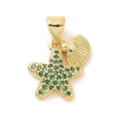 Brass Micro Pave Cubic Zirconia Charms