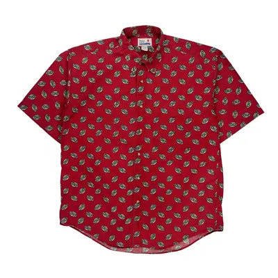 Great Lakes Tall Patterned Shirt - Large Red Cotton