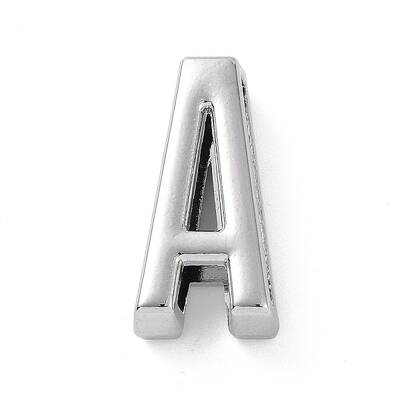 Alloy Letter Slide Charms
