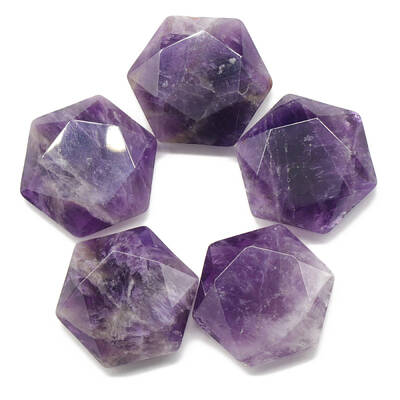 Natural Amethyst Worry Stones