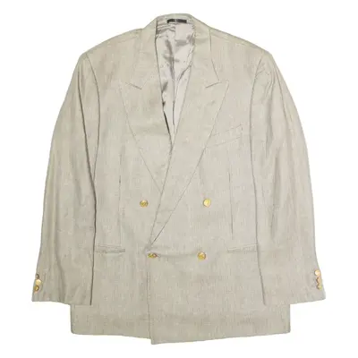 VALENTINO Mens Blazer Jacket Grey Wool Check L