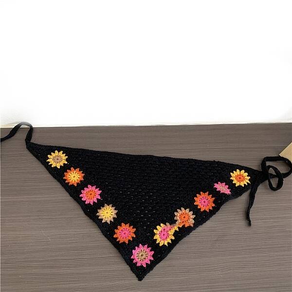 Triangle Lovely Flower Pattern Cloth Hair Kerchief
