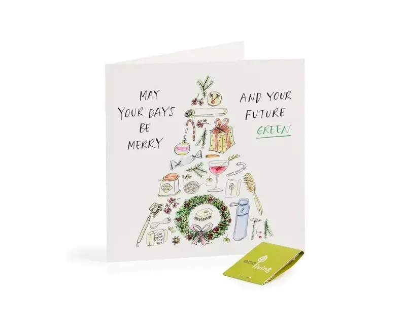 Recycled Christmas Cards - Zero Waste (FSC 100%) | Style: Green Tree
