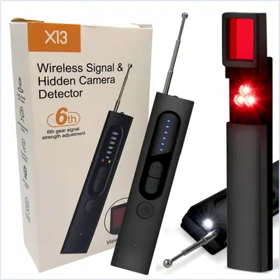 Wireless Camera Hidden Detector, USB Charging Security Cameras, Hidden Camera Detector with Built-in RF & GPS Tracking Detect...