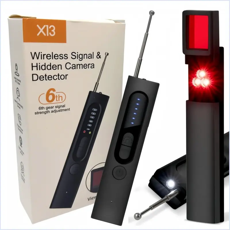 Wireless Camera Hidden Detector, USB Charging Security Cameras, Hidden Camera Detector with Built-in RF & GPS Tracking Detect...