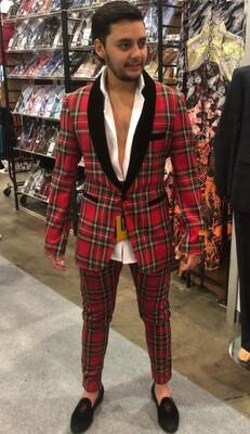 Red Tartan Dinner Jacket