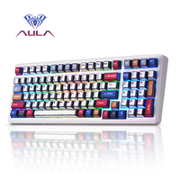 AULA F99 Wireless Mechanical Keyboard, Hot Swappable Custom Keyboard,Pre-lubed Linear Switches,Gasket Structure,RGB Backlit G...