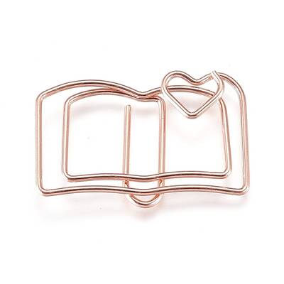 Book Shape Iron Paperclips