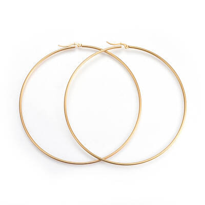 201 Stainless Steel Big Hoop Earrings