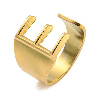 PVD Vacuum Plating 201 Stainless Steel Cuff Rings