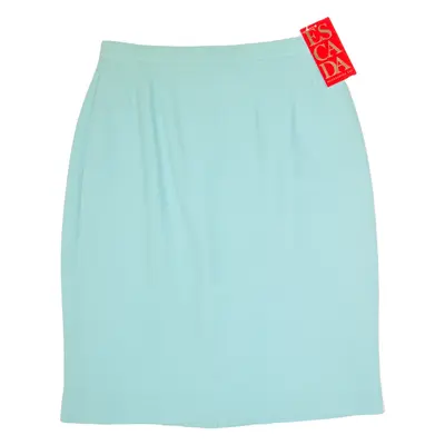 ESCADA Womens Pencil Skirt Blue Knee Length Wool M