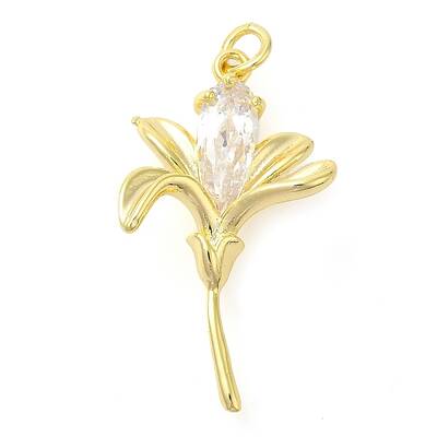 Rack Plating Brass Cubic Zirconia Pendants