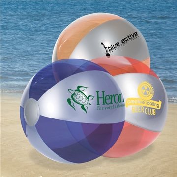 200 Custom Luster Tone Beach Ball - PVC & Silver Panels