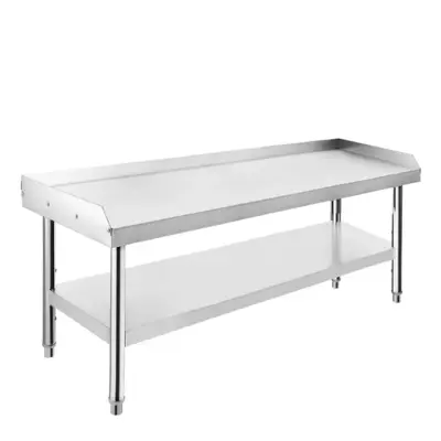 GARVEE 48L x 28W x 24H Stainless Steel Equipment Grill Stand - Adjustable Undershelf, Durable Grill Table for Home, Hotel,...